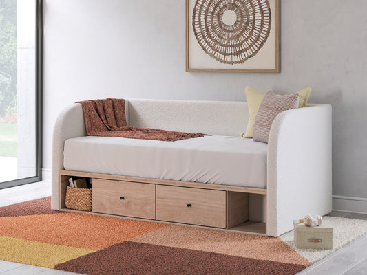 Arloster Twin Upholstered Day Bed with Storage