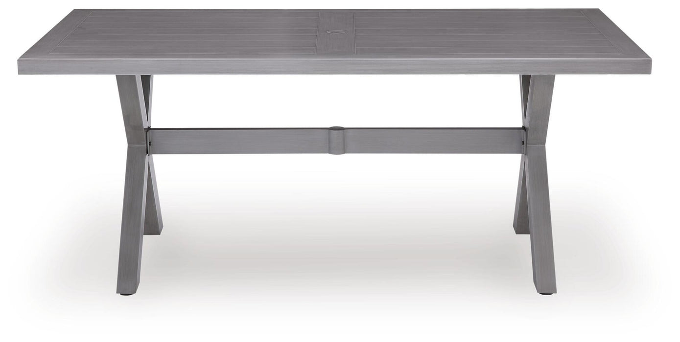 Half Moon Beach RECT Dining Table w/UMB OPT