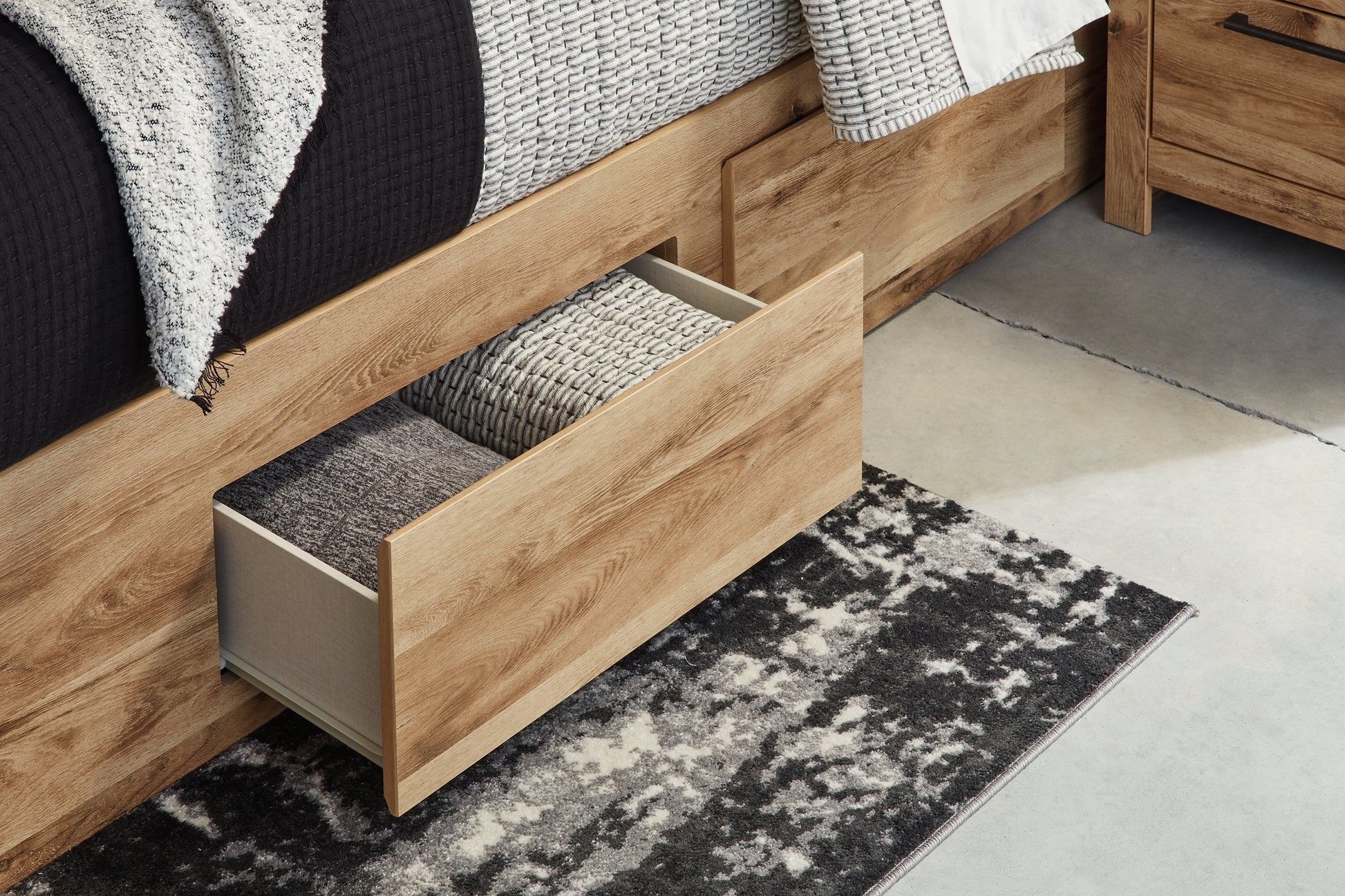 Hyanna Panel Storage Bed With 1 Under Bed Storage Drawer – Sleep