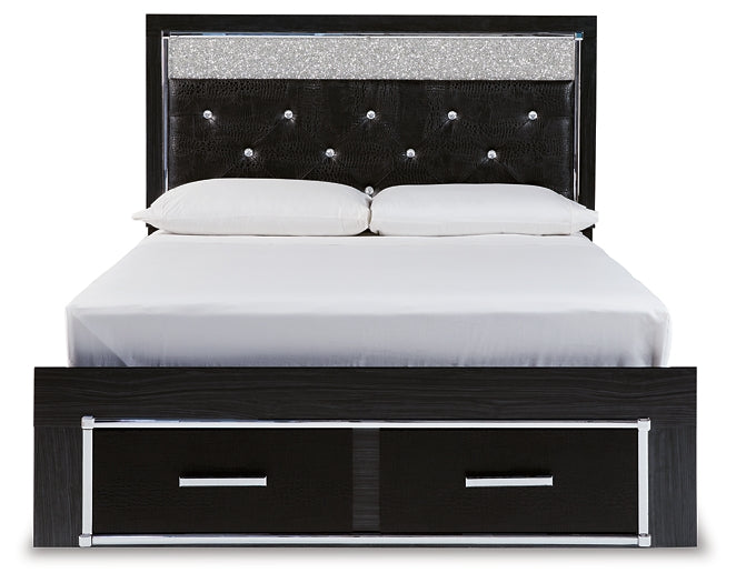 Kaydell Queen Upholstered Panel Storage Bed