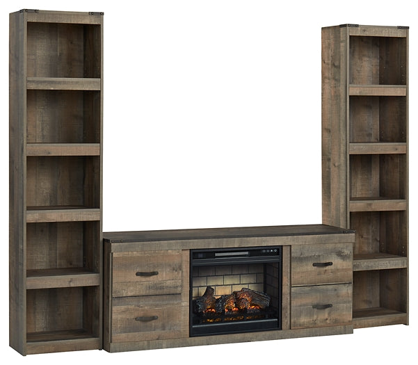 Trinell 3-Piece Entertainment Center with Electric Fireplace